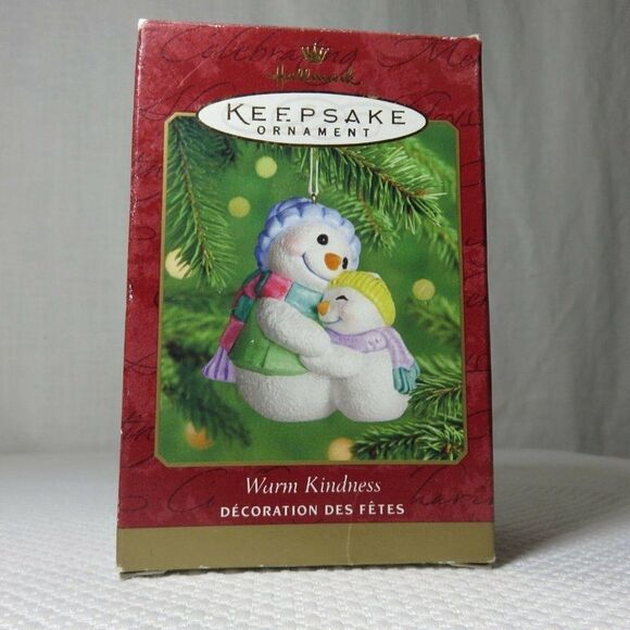 2000 Hallmark Warm Kindness Ornament Hugging Snowmen - Picture 5 of 6